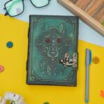 Genuine Leather Diary | Vintage Handmade Leather Journal | Premium Antique LOCK Closure | 200 Handmade Deckle Edge Antique Pages -17