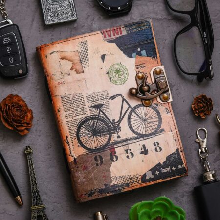 Vintage Handmade Genuine Leather Diary Journal | Premium Antique String Closure | 200 Handmade Unruled Pages DIARY-58